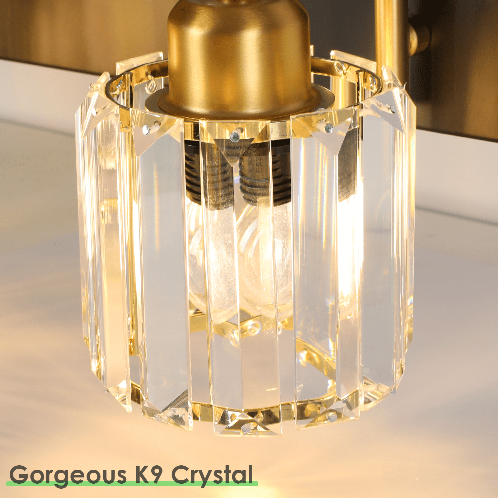 Bathroom Light Fixtures, 3 Light Modern Vanity Lights with Clear Crystal Shades, Wall Lamp for Mirror, 3 Bulbs Include