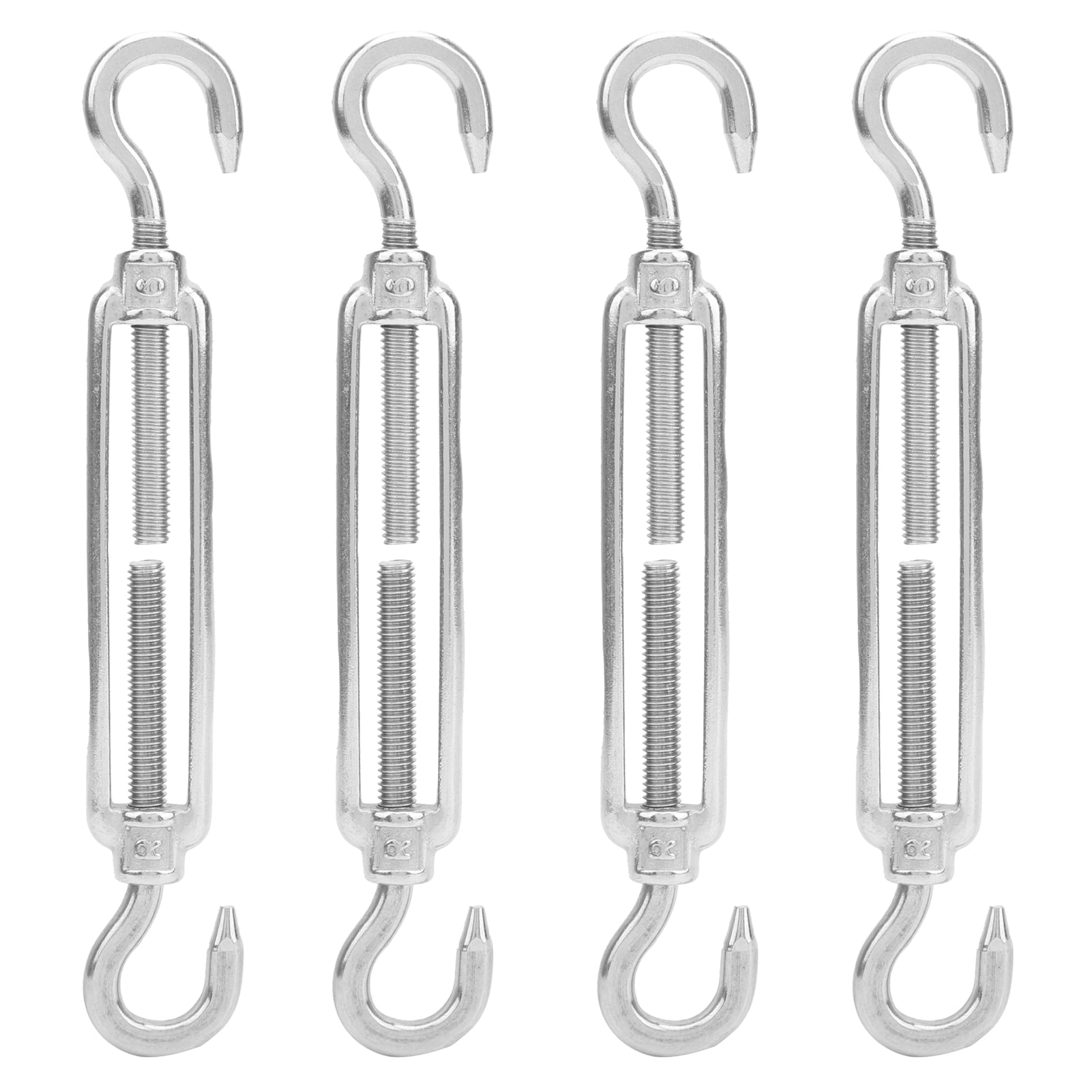 Hook Turnbuckle Wire Tensioner Steel Rope Tensioner Safety Bearing Capacity 100kg for Outdoor 10pcs 304 Strainer Stainless Hook