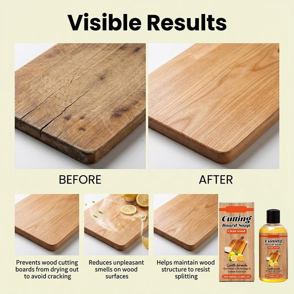 Cutting Board Conditioner,Food Grade Mineral Oil and Beeswax Wood Cutting Board Conditioner,Premium Mineral Oil to Protect and Restore Wood CuttingBoards,for Butcher Blocks,Bowls & Utensils