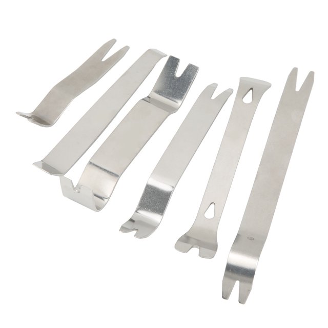 Car Trim Removal Tool Kit, Ergonomic Design Stainless Steel 6pcs Car Fastener Remover Tool Universal For Door For Window