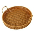 thumbnail image 4 of DOLITY Fruit Basket Snacks Tray Organizer Bread Storage Tray Imitation Rattan Decor for 30cm, 4 of 9