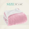 thumbnail image 2 of Elegant Comfort Reversible and Plush Flannel Fleece Sherpa Throw- Lightweight Soft and Cozy- All Season Decorative Throw, Perfect for Lounging, 50 x 60 inches, Light Pink, 2 of 6