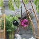 thumbnail image 3 of Farol solar para jardín, decoración solar colgante con forma de abeja, decoración para exteriores contra insectos, impermeable y estéticamente agradable (morado), 3 of 6