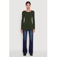 thumbnail image 3 of Women's Basic Long Sleeve Crew Neck T Shirt, 3 of 5