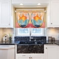 thumbnail image 5 of Yayeee Kitchen Curtains Tier Pair Light Filtering 27"x36" Rod Pocket Short Cafe Window Panel, Goldfish, 5 of 7