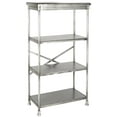thumbnail image 3 of SAFAVIEH Jacinda 3 Tier Tall Industrial Glam Etegere, Dark Silver, 3 of 6