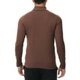 thumbnail image 2 of Tyhengta Men's Turtleneck Shirts, Long Sleeve Cotton Pullover Sweaters Mock Neck Knitted T-Shirt Basic Slim Fit Tee Tops coffee L, 2 of 10