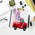thumbnail image 7 of ZHANZZK Independence Day Pickup Truck Clipboard Hardboard Wood Nursing Clip Board and Pull for Standard A4 Letter 13x9 inches, 7 of 7