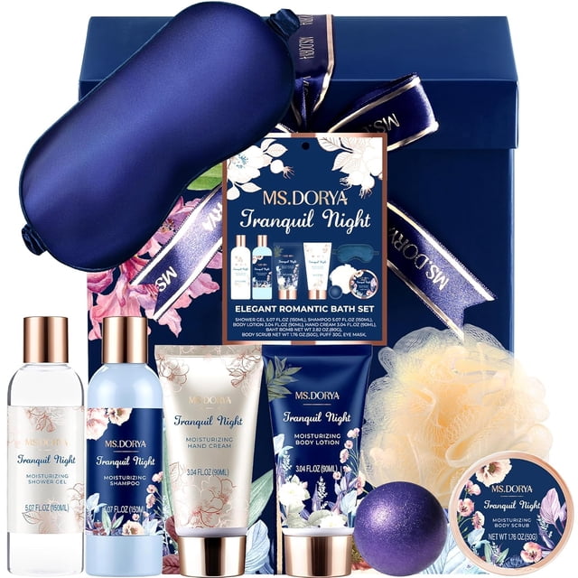 Regalos de cumpleaños para mujeres Mamá Esposa Canastas de regalo de spa únicas para mujeres Juego de 8 piezas de regalos de cuidado personal Regalos ideales de aniversario de Navidad para esposa Mamá