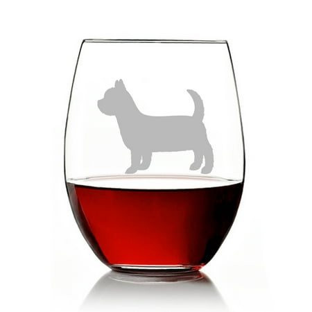 

Yorkshire Terrier Dog Breed Engraved Stemless 15oz Wine Glass