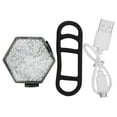 thumbnail image 1 of Luz trasera de bicicleta impermeable de forma hexagonal para advertencia segura y conducción intermitente, 1 of 10