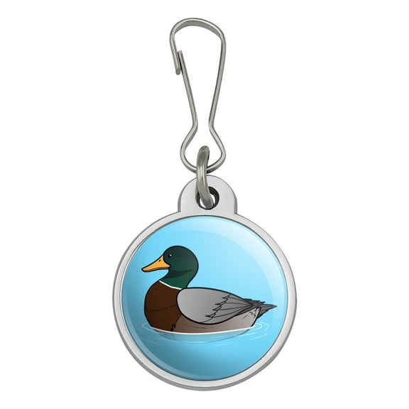 Duck Swimming in Water Jacket Handbag Purse Luggage Backpack Zipper Pull Charm