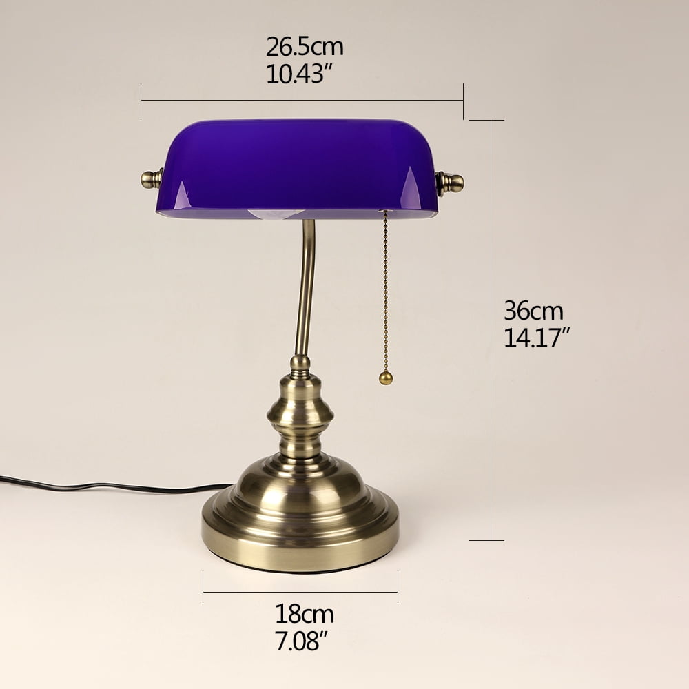 Blue Bank Desk Lamp(not include bulb)