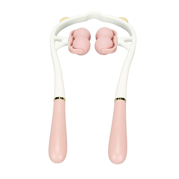 Masajeador con rodillo para el cuello, masajeador con rodillo para el cuello, masajeador de cuello con punto de presión dual de mano, rodillo para el cuello, rendimiento finamente ajustado
