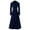 Blue, variant on SRZYMJ Women Victorian Steampunk Tailcoat Double Long Trench Coat Vintage Trench Coat