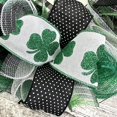 thumbnail image 3 of St Patricks Wreath - Loads of Luck Saint Patrick's Home Sweet Home Decor - Clover Door Decorations - Green White, 3 of 5