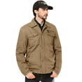 thumbnail image 5 of WenVen Men's Big and Tall Spring Jacket Lightweight Cotton Coat Khaki 2XL, 5 of 7