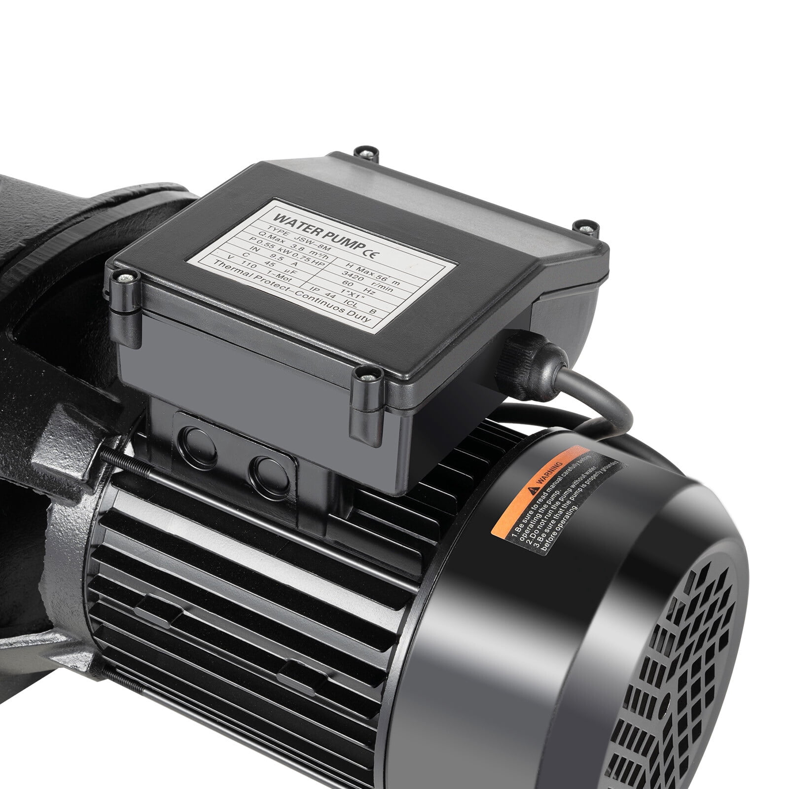 ToppiJoy 110V 0.75HP Water Pump, Self-Priming with Pressure Switch Shallow Water Pump