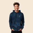 thumbnail image 4 of Dalix UFO Embroidered Fleece Hoodie Mineral Wash Long Sleeve Sweatshirt Mens in Navy Blue M Medium, 4 of 5
