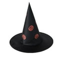 thumbnail image 2 of YANHAIGONG Witch Hat Decor Adult Kids,Halloween Witch Hat Decorations,Womens Witch Hat,Halloween Black Witch Hat Witch Cap with Hook for Wearing Can Also Be Used for Halloween Yard Hanging Decoration, 2 of 5