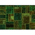 thumbnail image 1 of Ahgly Company Indoor Rectangle Oriental Green Modern Area Rugs, 3' x 5', 1 of 4