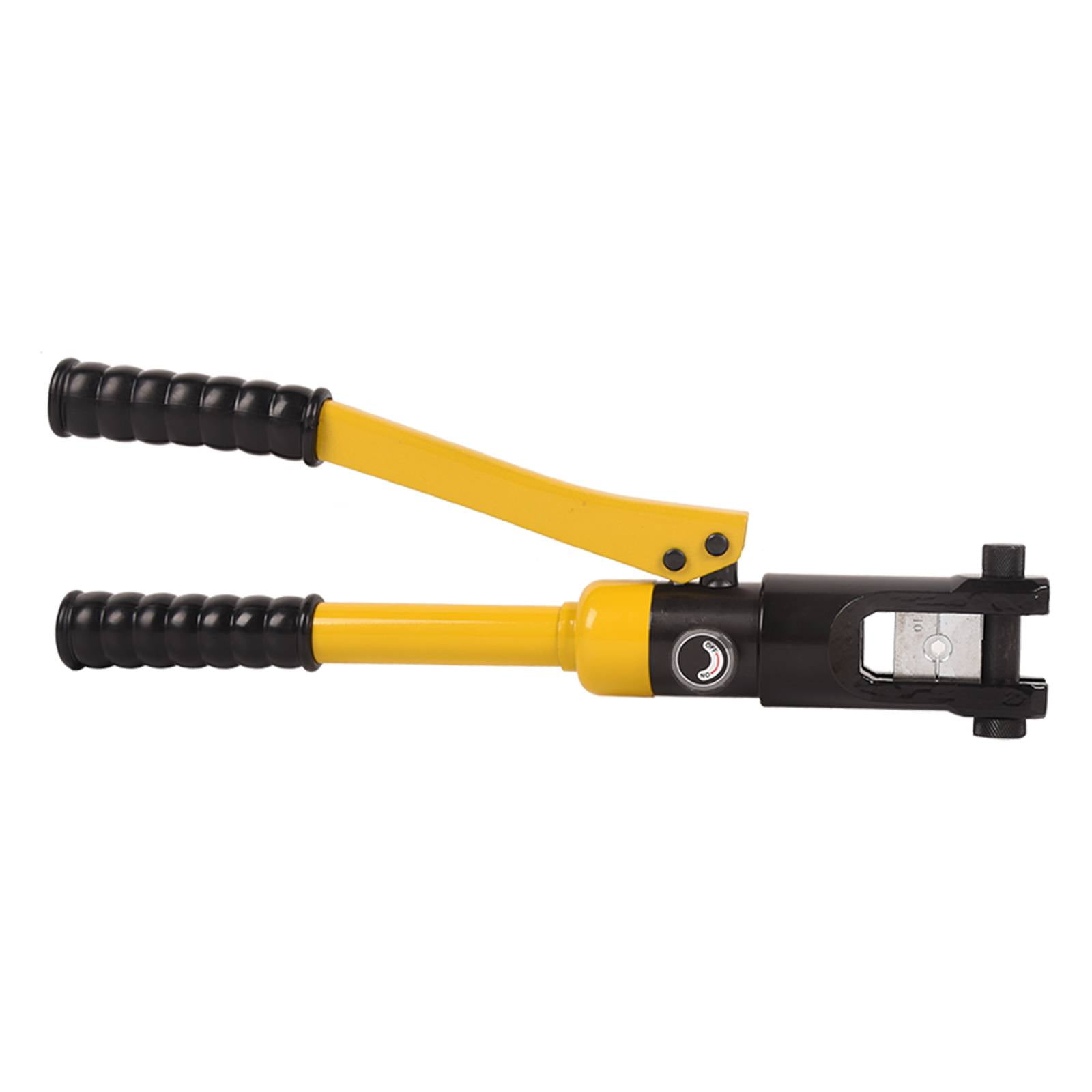 LCyindu 12T Hydraulic Crimping Tool 8AWG-250MCM Battery Cable Crimping Tool 0.55 inch Stroke Hydraulic Lug Crimper Electrical Terminal Crimper with 8 Pairs of Die Sets