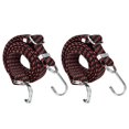 thumbnail image 1 of Sdtc Tech Cordons Plats Réglables de 20 Pouces avec Crochets Lot de 2 Sangles en Latex Supérieur Robuste avec Réglage de Longueur Boucle en Métal Corde Élastique pour Bagages/cargos/camping/rv/chariots à Main Etc., 1 of 1