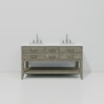thumbnail image 4 of Norwalk 60 in W x 22 in D Grey Oak Double Bath Vanity, Cultured Marble Top, and Faucet Set, 4 of 9