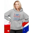 thumbnail image 2 of All 'merican Girl Hoodie Women -Image by Shutterstock, Female XX-Large, 2 of 4