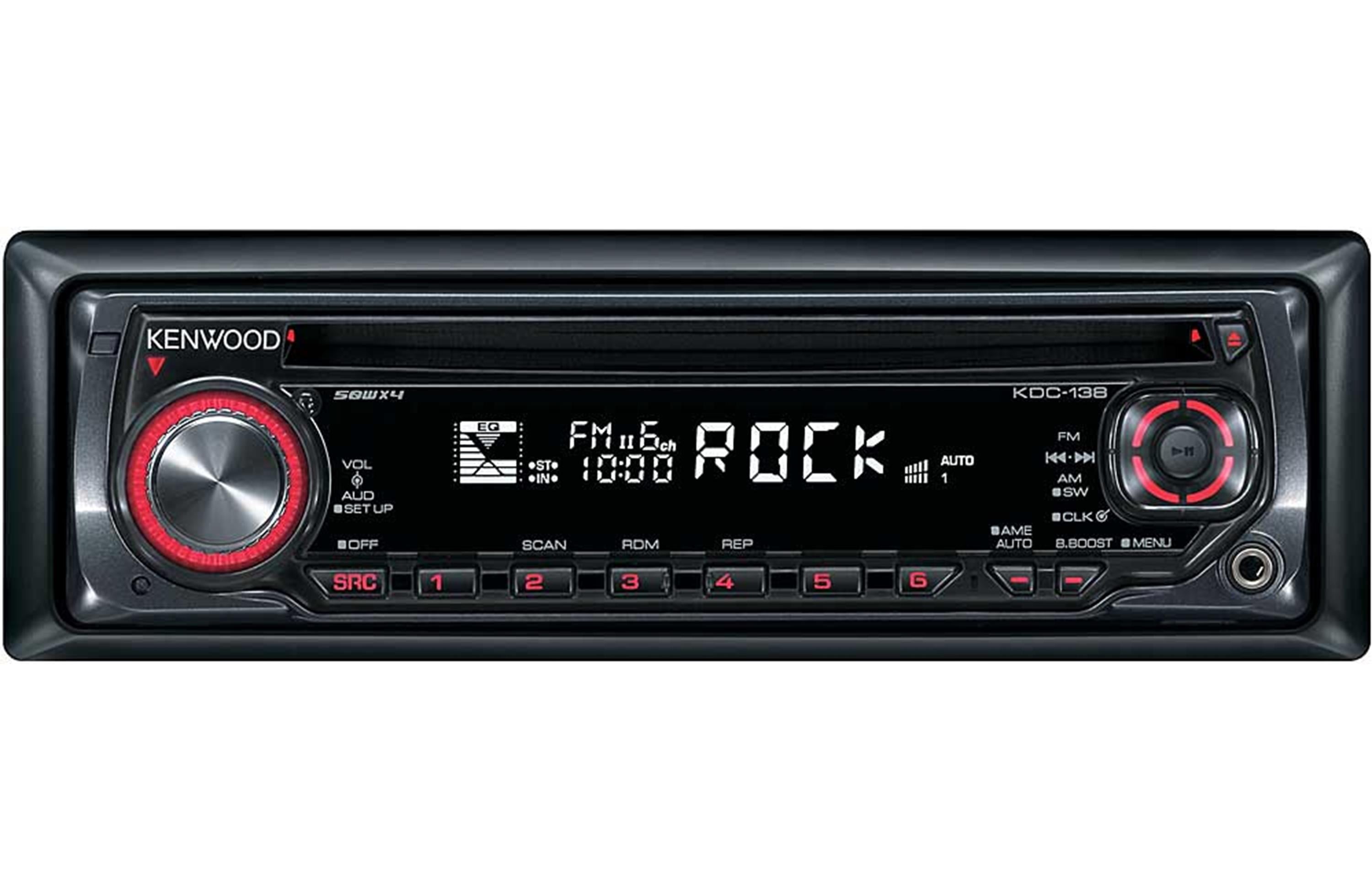 Kenwood KDC138U SingleDIN CD Receiver with USB
