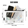 thumbnail image 3 of 2 Pack Pencil Pouch for 3 Ring Binder Smooth Zipper Folders with Pockets Clear Window Pencil Case Abstract Glass Fish, 3 of 6