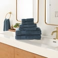 thumbnail image 3 of 6-Pack Bathroom Essentials Bath Towel Set in Navy - Soft and Absorbent for Quick Drying by Comfort Canopy, 3 of 10