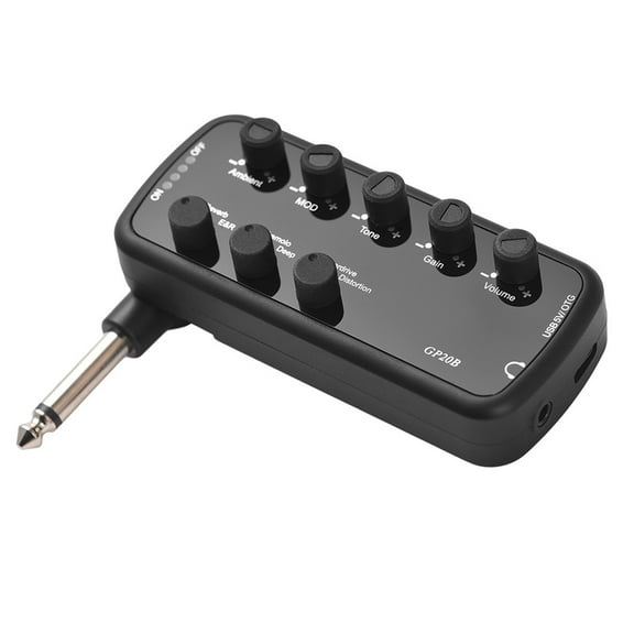 Guitar Amplifier Mini Amp Portable Headphone Plug and Play for Electric Musical Instrument 3 Built-In Speaker Simulations OTG Internal Recording