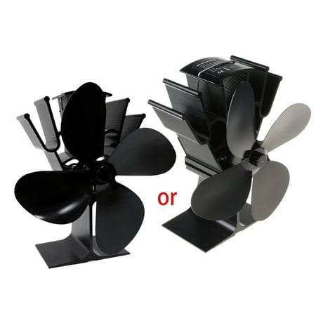 

Dasbsug Powered Stove Fan 4 Blade Wood Stove Fans Aluminium Silent Eco-Friendly for Wood