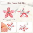 thumbnail image 6 of Unique Bargains 20 Pcs Small Flower Hair Clips Mini Flower Hair Clips for Girls Cute Flower Hairpin for Fine Hair Red, 6 of 7