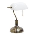 thumbnail image 1 of Simple Designs Executive Banker's Desk Lamp with Glass Shade, 1 of 4