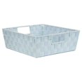 thumbnail image 1 of Home Basics PB49697 Large Woven Strap Bin Metallic Blue, 1 of 1