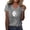 Grey, variant on Women’s Sunflower Love Print V-Neck T-Shirt, Casual Short Sleeve Tee, Soft Polyester Everyday Top For Spring Summer Fall White M