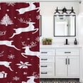 thumbnail image 4 of Christmas Snowflake Deer Shower Curtain Bathroom Curtains Waterproof Fabric Home Partition Screen Living Room, 4 of 6