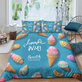 thumbnail image 1 of 3D Ice Cream Printed Comforter Cover Set Children Adult Unique Design Bedding Set Bedroom Decor,Twin (68"x86"), 1 of 5