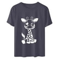 thumbnail image 4 of Birdeem Femmes Filles Grande Taille T-Shirts Imprimés Manches Courtes Col Rond T-Shirt Blouse Hauts, 4 of 6