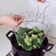 thumbnail image 5 of Folding Fry BasketStainless Steel Steaming Rinsing Food Strainer Cooking Accessories Solid Performance, 5 of 5