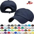 thumbnail image 6 of Solid Plain Washed Dad Hat Cotton Polo Style Baseball Ball Cap NEW, 6 of 6