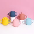 thumbnail image 4 of Taza de entrenamiento de silicona para bebés, tazas para sorber irrompibles para niños pequeños con tazas para niños pequeños con pajita, 4 of 5