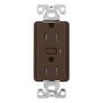 thumbnail image 2 of (case of 6) Eaton Z-Wave Plus split control wireless duplex receptacle, Tamper Resistant, 15A, Flush Mounting, Oil Rubbed Bronze color, 2 pole 3 wire grounding, Decorator receptacle, 2 of 3