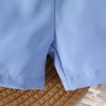 thumbnail image 5 of HCNTES Baby Boy Girl Independence Day Embroidery Outfit Short Sleeve Tops and Shorts Set Toddler Girls Boys Spring Summer Clothes 2T 3T 4T 5T(D01-Blue,12-18 Months), 5 of 9