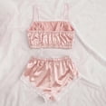 thumbnail image 4 of Plus Size Pajamas New Women's Satin Pajamas Women Cami Tops Short Pants Pjs Set Lace Underwear Nightwear Sleepwear for Home Womens Pajama Pants Pinky L New, 4 of 9
