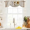 thumbnail image 3 of You Are My Sunshine Tie Up Window Valance Sunflowers Flower Bee Farm Tie-up Valance for Kitchen Windows Adjustable Small Curtain Balloon Shades for Kitchen Bathroom Cafe 42x12inch, 3 of 9