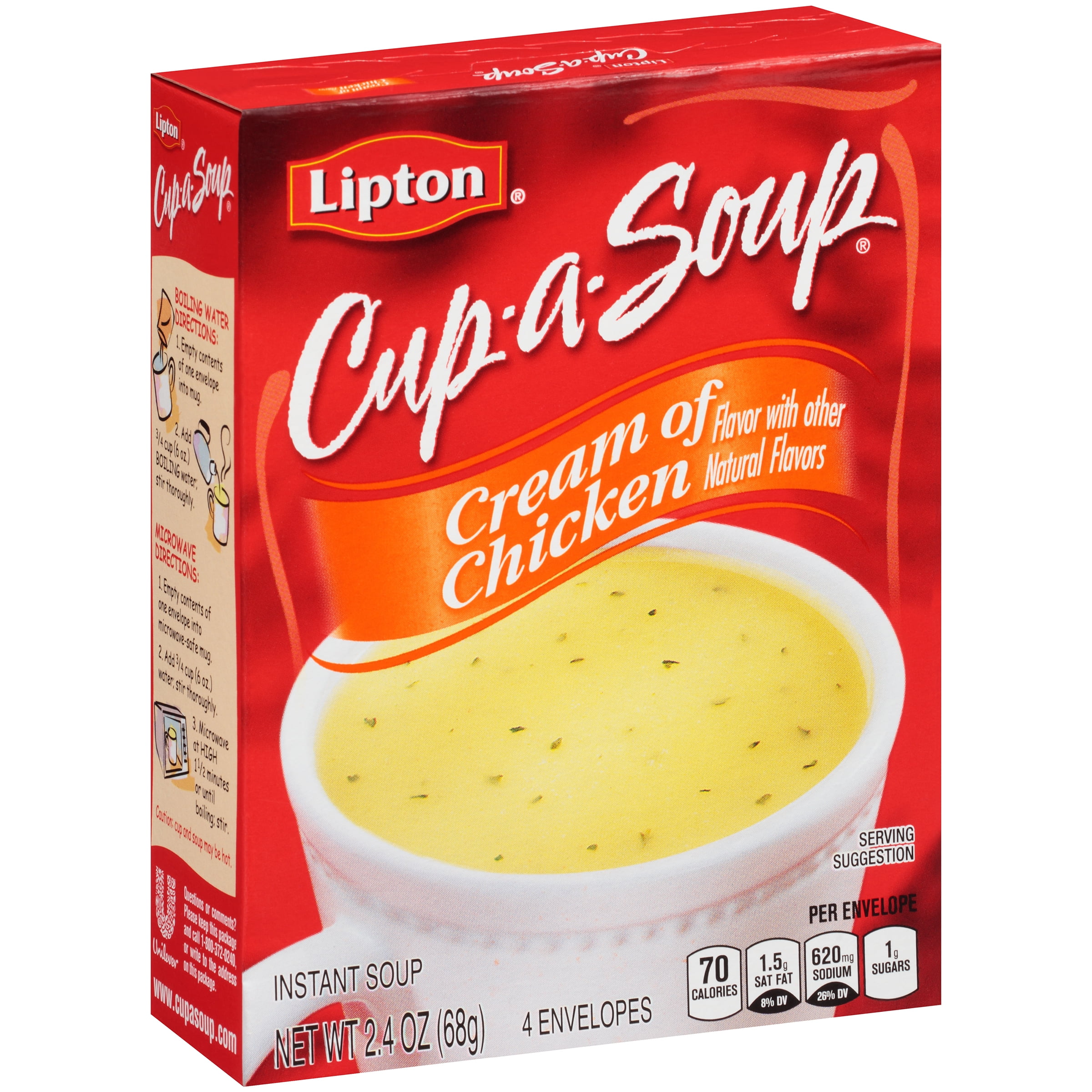 Lipton Cream of Chicken Instant Soup Mix 2.4 oz - Walmart ...
