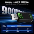 thumbnail image 4 of Adaptador USB WiFi 6 AX900 con Bluetooth 5.4, Tarjeta de Red Inalámbrica de Doble Banda de 2,4 GHz y 5 GHz para 10/11, Sin Controlador., 4 of 5